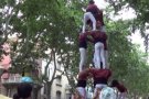 Els Xerrics d'Olot van descarregar un quatre de sis a Figueres i preparen un nou castell per la propera diada castellera a Salt