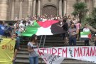 Un centenar de persones es manifesten a Olot per donar suport al poble palestí