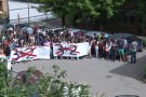 Els alumnes de l'Institut Montsacopa d'Olot es concentren en contra del decret 3+2