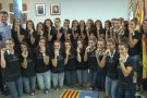 Les patinadores del CPA Olot reben una calorosa i emocionant acollida a l'Ajuntament de la ciutat