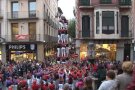 Els castells dels Xerrics i dues colles més han animat la tarda de dissabte al centre d'Olot