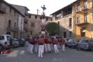 Els Xerrics d'Olot actuen en diferents pobles de la Garrotxa per acostar-los el món casteller