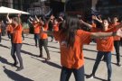 La Universitat de Girona organitza un 'flashmob' a la plaça Mercat d'Olot per divulgar el projecte 'Ciutats de ciència'