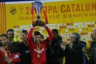 El Nàstic de Tarragona s'emporta la Copa Catalunya en un estadi de l'Olot ple de gom a gom