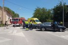 Un accident entre dos vehicles a Les Preses provoca dos ferits lleus i retencions importants