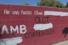 El mural que defensa un Olot lliure de correbous pateix una bretolada