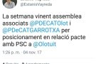 El PDeCAT posa en mans dels seus associats el futur del pacte de govern amb el PSC a l'Ajuntament d'Olot