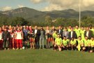 El nou president de la Federació Catalana de Futbol Joan Soteras fa la seva primera visita oficial a la Garrotxa