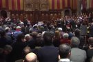 Alcaldes i regidors garrotxins participen a l'acte de l'ACM i l'Ajuntament de Barcelona per exigir un judici del procés just i imparcail