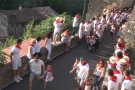 La Canya celebra la sisena edició del seu particular San Fermín amb el sant sobre una burra