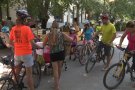 Una cinquantena de persones participen a la 15a bicicletada popular de Mieres, en el marc dels actes de la Festa Major