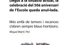El 50è aniversari de l'escola Petit Plançó se suspèn a causa del coronavirus
