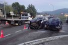 Un accident múltiple a les Preses causa dues ferides que han estat traslladades a l'Hospital d'Olot en estat menys greu