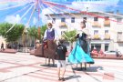 Els gegants de Sant Joan les Fonts ballen amb motiu de la Festa Major