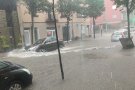 Una ràpida tempesta deixa més de 50 mm en mitja hora a Olot