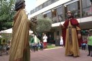 Els Gegants de Sant Cristòfor visiten la Residència del Tura