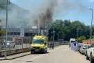 Incendi a la nau de Can Turon del polígon de les Preses