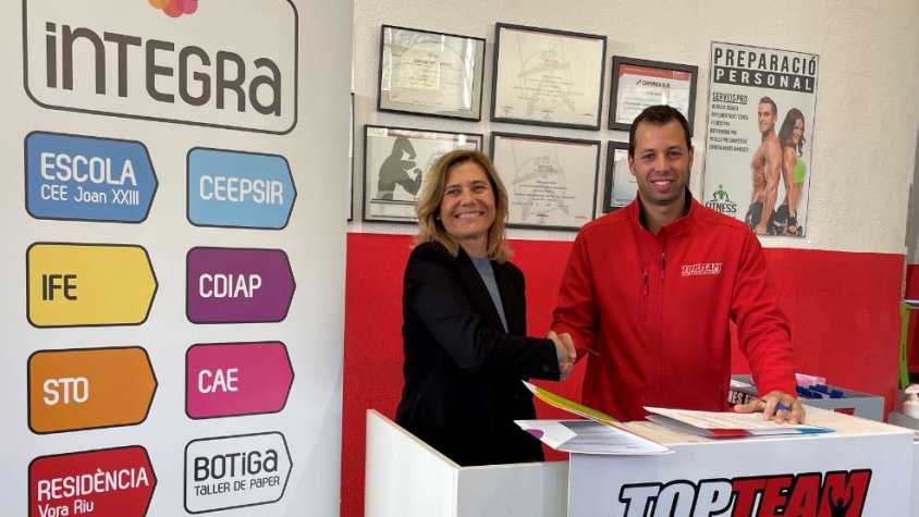 Top Team signa un conveni amb Integra per avançar cap a la inclusió social