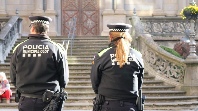 Detingut un home per un robatori  amb força i causar destrosses en un edifici del centre de la ciutat