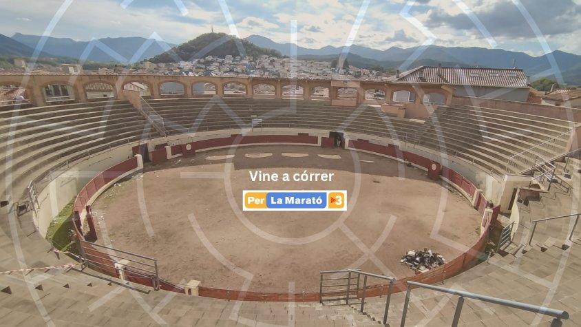 Gastant Keks prepara una cursa d'orientació a la plaça de Braus per La Marató de Tv3