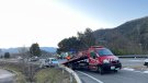 Una col·lisió entre dos turismes a la carretera N-260 provoca quatre ferits menys greus