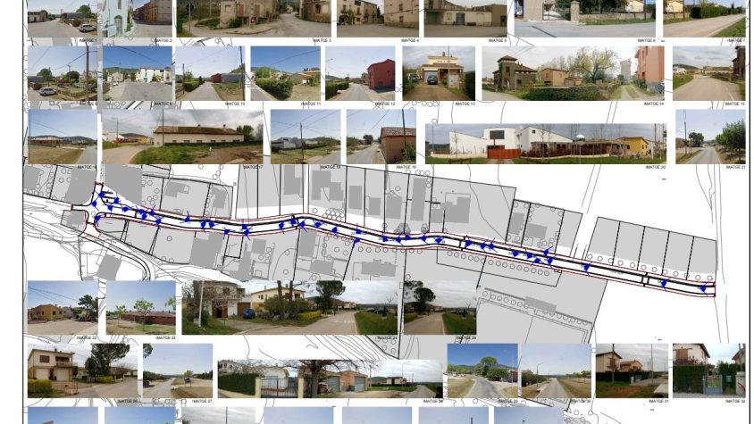 La primera fase de les obres del carrer Girona de Maià de Montcal estan a la recta final