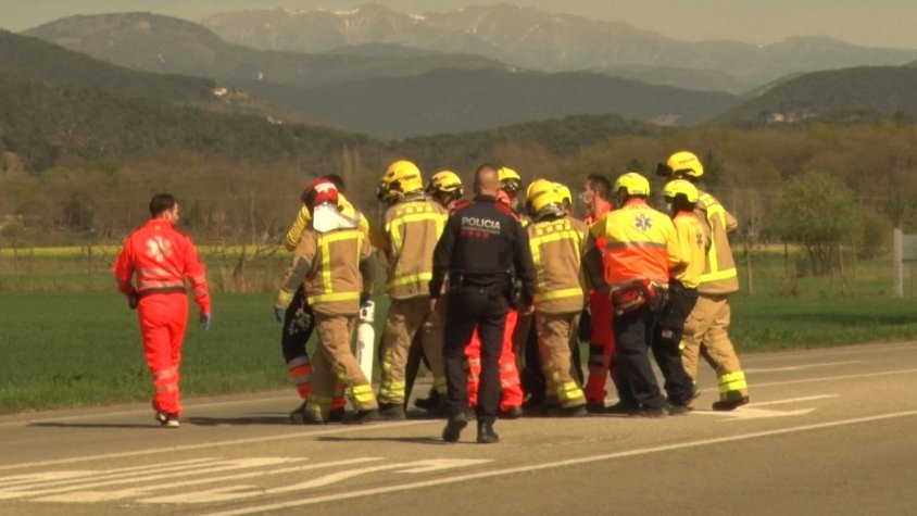 Un home resulta ferit en un accident laboral a les Preses