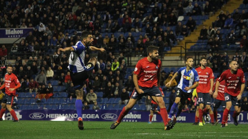 L'última visita de l'Olot al Rico Pérez va acabar en empat el 2019, però els garrotxins no han guanyat mai al camp de l'Hércules