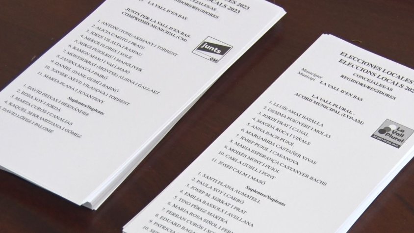 Els candidats a l’alcaldia de la Vall d’en Bas han exercit el seu dret a vot a primera hora del matí