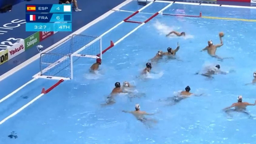 El waterpolista olotí Blai Mallarach a les semifinals del Mundial de Natació 2023 amb la selecció espanyola