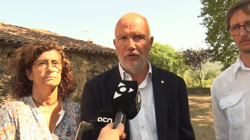 David Mascort en la seva visita a Sant Feliu de Pallerols aquest dijous