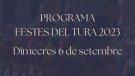 FESTES DEL TURA. Dimecres 6 de setembre