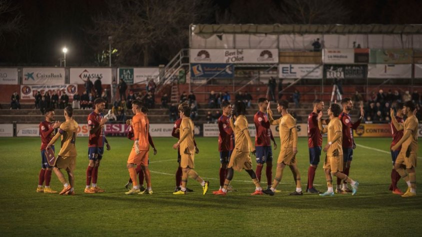 El partit entre l'Olot i el Barça Atlètic va acabar 1-1 l'any passat