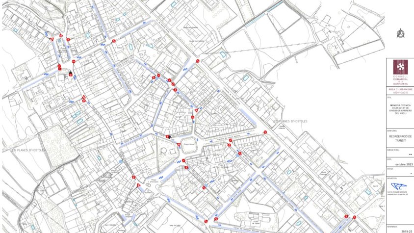 Les Planes d’Hostoles reordena la circulació en el municipi