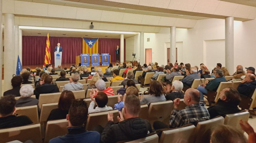 Imatge de l'acte del partit al Casal Marià aquest diumenge