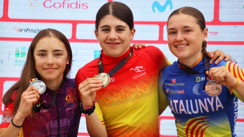 La ciclista Naia Torrent guanya el bronze al Campionat d’Espanya cadet en ruta