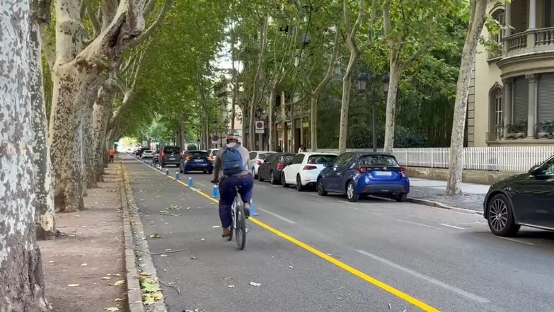 "El carril bici provisional és una manera d’implementar accions del Pla Olot Pedala i de recollir informació" abans de fer grans canvis de mobilitat a Olot