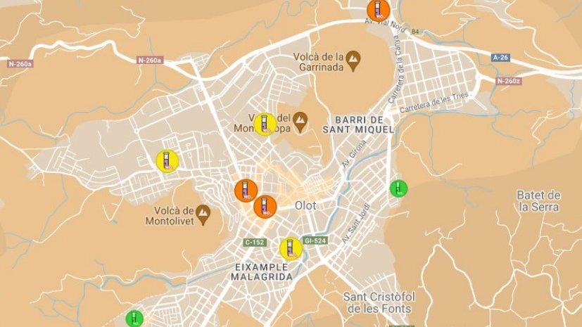 Els nivells de contaminació en alguns punts d’Olot superen els recomanats per l’OMS