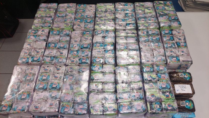 Imatge dels 43 kg d'haixix intervinguts