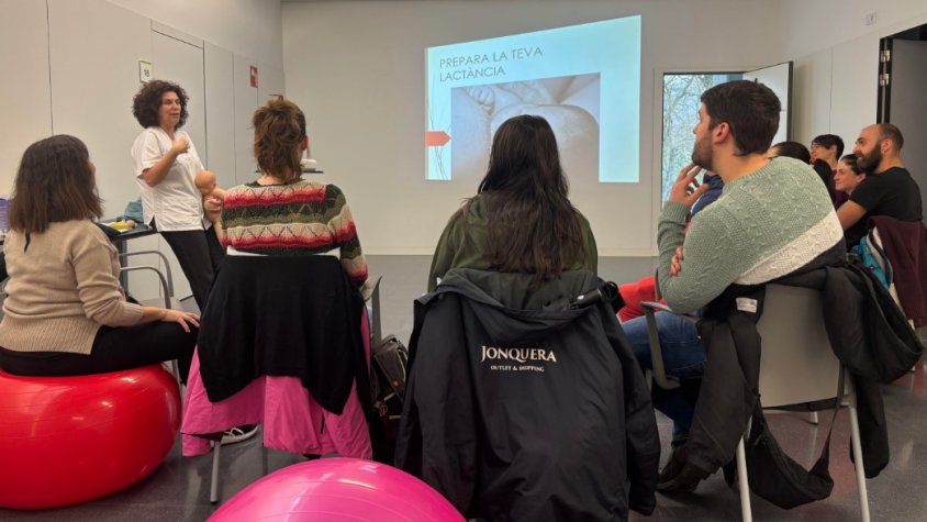 Imatge del taller que es va fer aquest dimecres a l'Hospital d'Olot