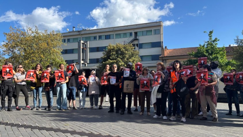 Imatge de la concentració d'aquest dijous