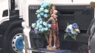 Dotzenes de camions es concentren i reben la benedicció de Sant Cristòfol