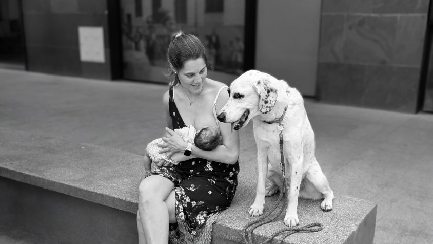 Fotografia guanyadora del concurs impulsat per l'Hospital d'Olot 'Entre braços i potes' d'Ivet Pi 