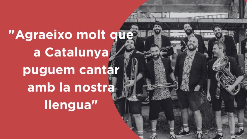 "Agraeixo molt que a Catalunya puguem cantar amb la nostra llengua"