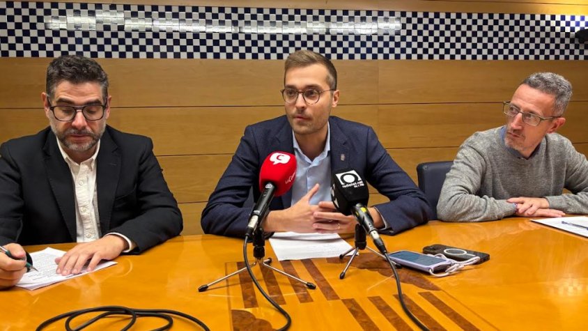 Imatge la presentació dels pressupostos d'Olot pel 2026