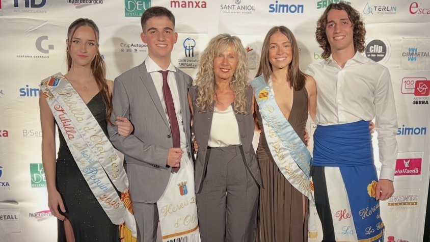 Jana Sagués, de Bosc de Tosca i Sant Miquel del Corb, i Quim Riera, de la Canya, nous Pubilla i Hereu de la Garrotxa