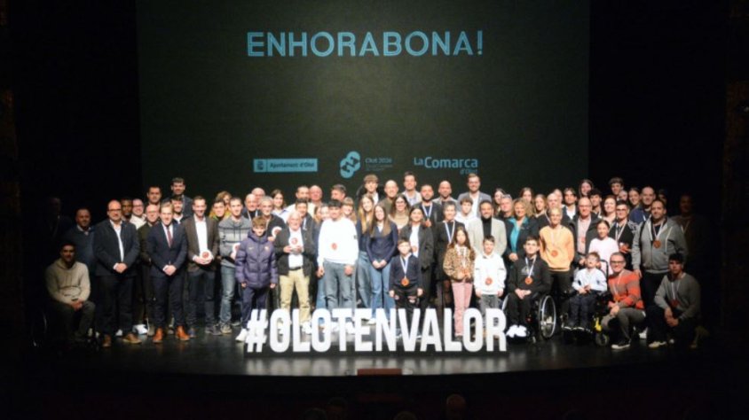 L’Hoquei Olot, CPA Olot, CB Vall d’en Bas, Aina Cargol i el Club Tennis Olot han estat alguns dels protagonistes de la tercera Gala en Valor