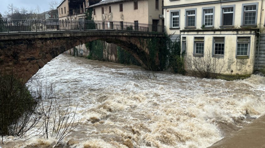 La borrasca Regina ja deixa prop de 100 litres per metre quadrats caiguts arreu de la Garrotxa
