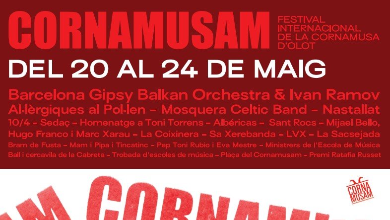 La 35ª edició del Cornamusam celebrarà tres aniversari i comptarà amb desenes d’activitats