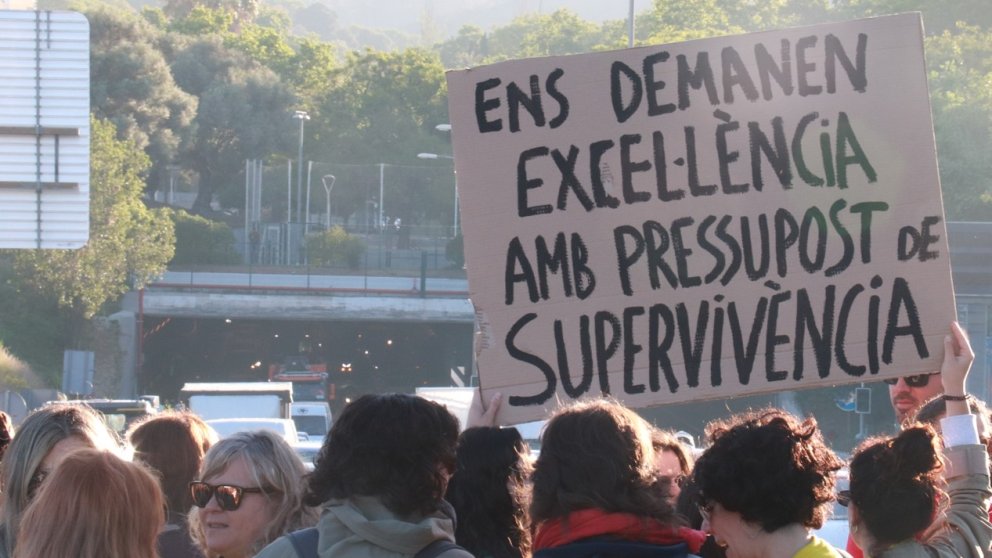 El sector educatiu celebra el primer dels dies de vaga que es faran en les properes setmanes